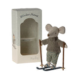 Winter Mouse With Ski Set, Big Brother van Maileg | Kids Conceptstore Le Fanfare