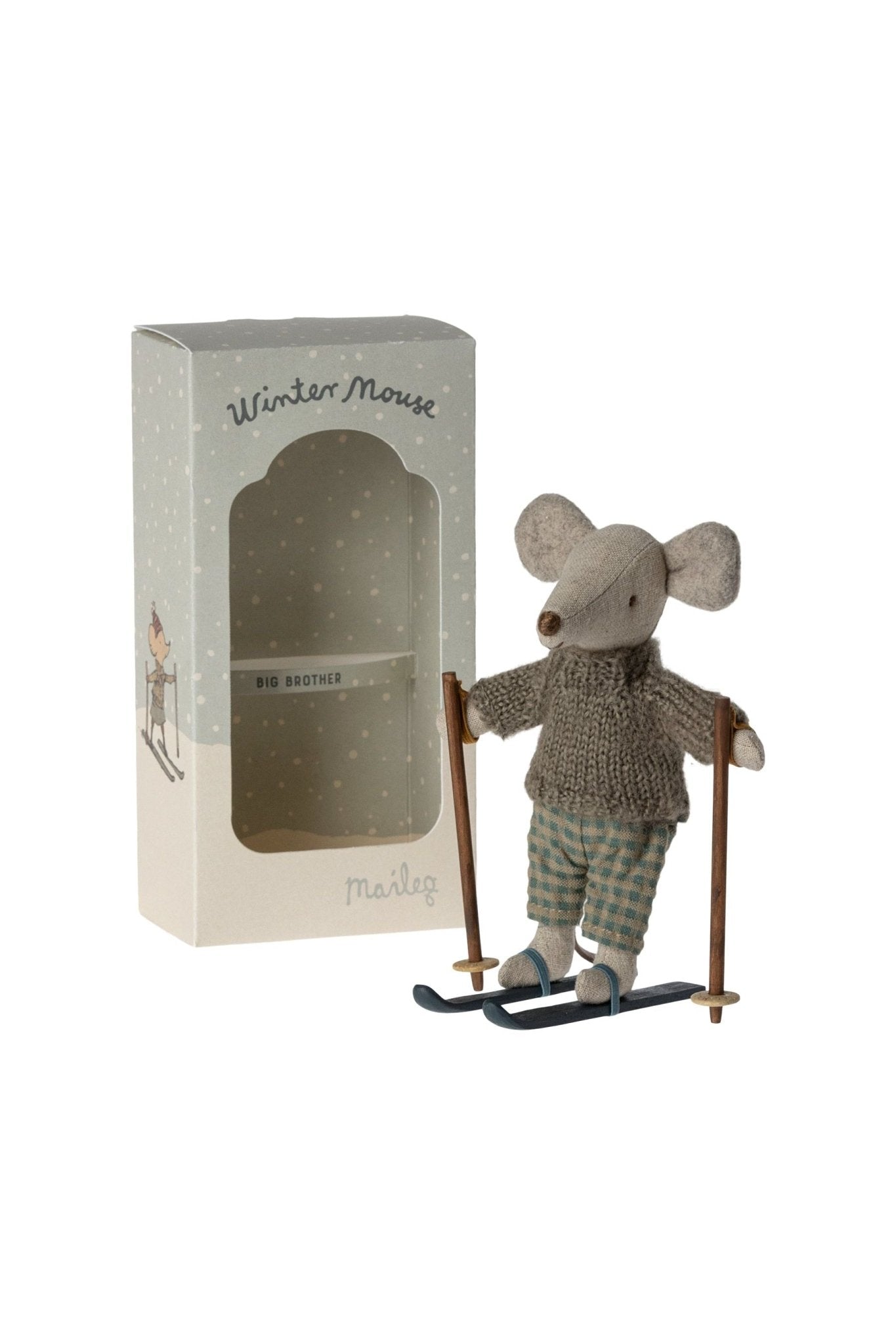 Winter Mouse With Ski Set, Big Brother van Maileg | Kids Conceptstore Le Fanfare