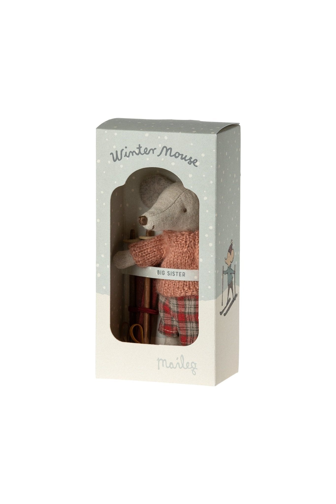 Winter Mouse With Ski Set, Big Sister van Maileg | Kids Conceptstore Le Fanfare