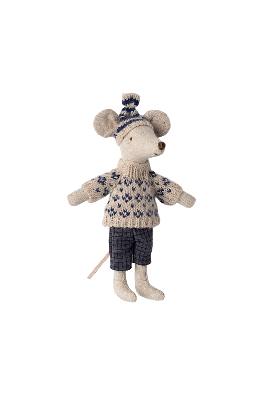 Winter Mouse With Ski Set, Dad - Blue van Maileg | Kids Conceptstore Le Fanfare