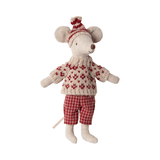 Winter Mouse With Ski Set, Mum - Red van Maileg | Kids Conceptstore Le Fanfare