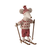 Winter Mouse With Ski Set, Mum - Red van Maileg | Kids Conceptstore Le Fanfare