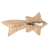Wonda Hairclip - Shooting Star - Cream Metallic Suede van Donsje Amsterdam | Kids Conceptstore Le Fanfare