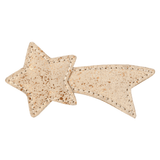 Wonda Hairclip - Shooting Star - Cream Metallic Suede van Donsje Amsterdam | Kids Conceptstore Le Fanfare