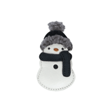 Wonda Hairclip - Snowman - Off White Leather van Donsje Amsterdam | Kids Conceptstore Le Fanfare