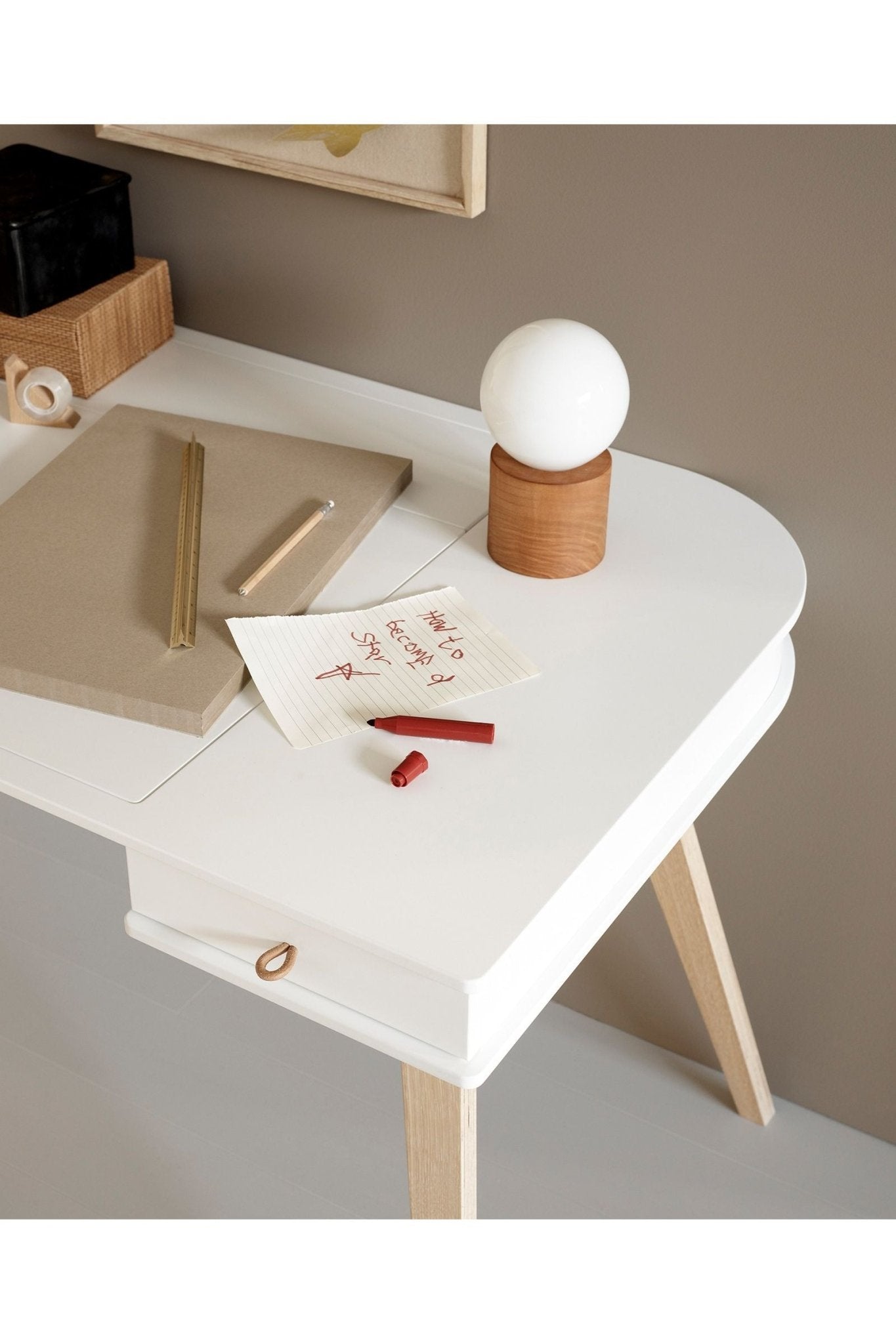 Wood Additional legs for desk 041011, oak van Oliver Furniture | Kids Conceptstore Le Fanfare