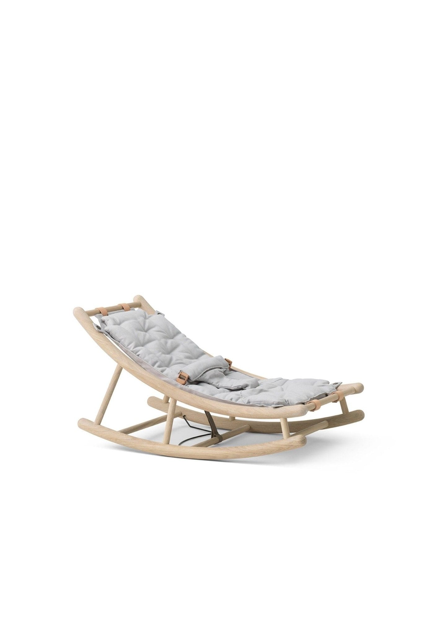 Wood Baby & toddler rocker, oak/grey van Oliver Furniture | Kids Conceptstore Le Fanfare