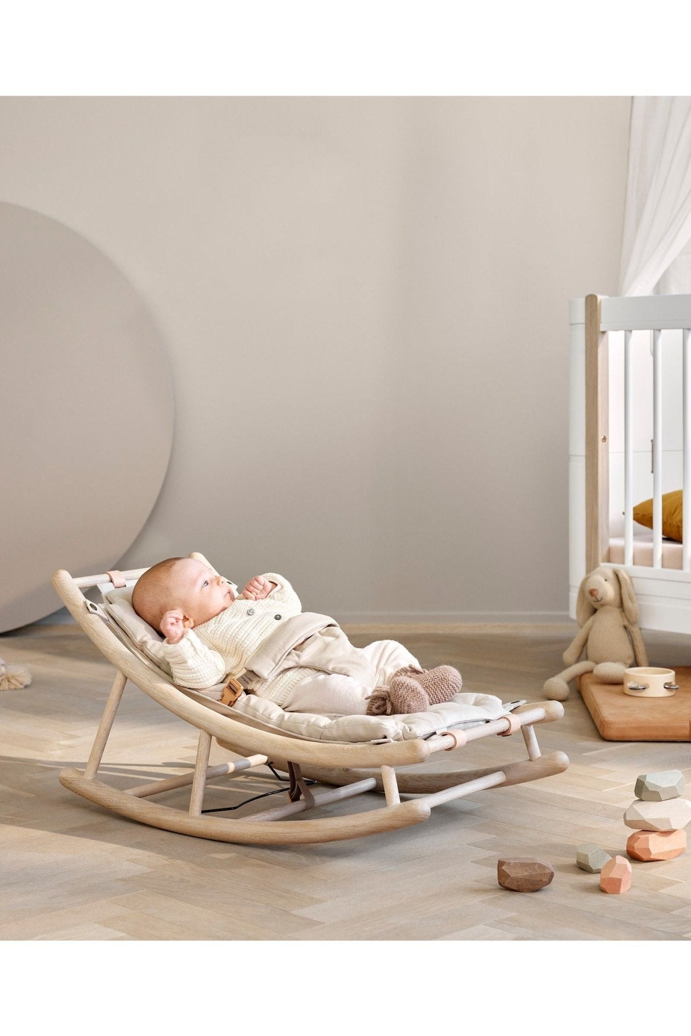 Wood Baby & toddler rocker, oak/nature van Oliver Furniture | Kids Conceptstore Le Fanfare