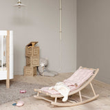 Wood Baby & toddler rocker, oak/rose van Oliver Furniture | Kids Conceptstore Le Fanfare