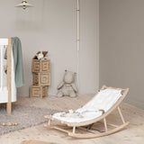 Wood Baby & toddler rocker, oak/white van Oliver Furniture | Kids Conceptstore Le Fanfare