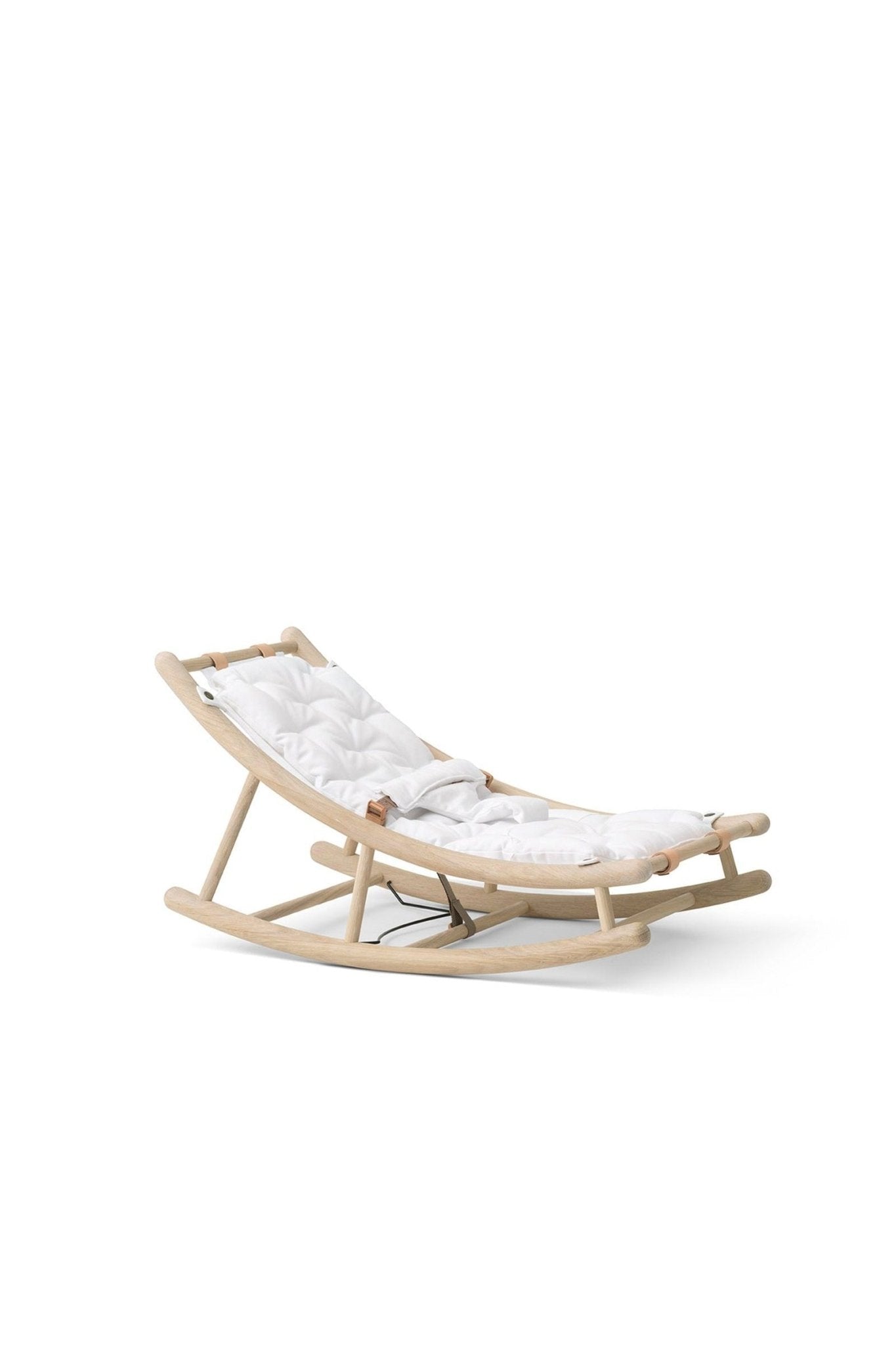 Wood Baby & toddler rocker, oak/white van Oliver Furniture | Kids Conceptstore Le Fanfare