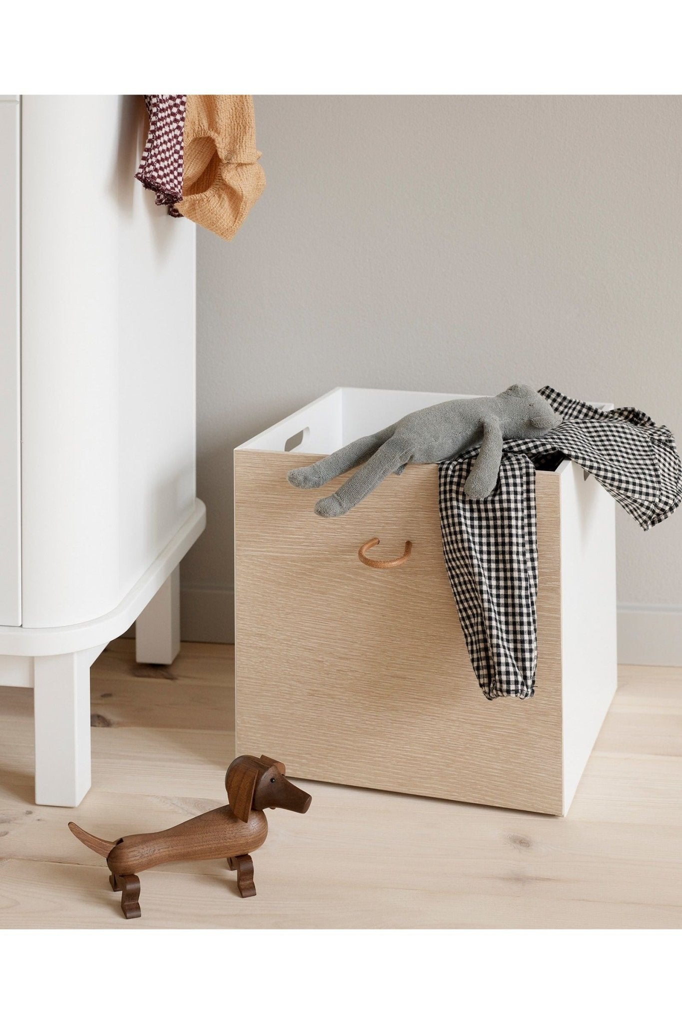 Wood Boxes 3 pcs. white/oak van Oliver Furniture | Kids Conceptstore Le Fanfare
