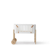 Wood Co-sleeper incl. bench conversion, 42x82 cm, white/oak van Oliver Furniture | Kids Conceptstore Le Fanfare
