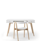 Wood desk 66 cm & armchair set, white/oak van Oliver Furniture | Kids Conceptstore Le Fanfare