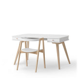 Wood desk 66 cm & armchair set, white/oak van Oliver Furniture | Kids Conceptstore Le Fanfare