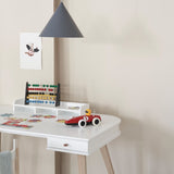 Wood desk 66 cm & armchair set, white/oak van Oliver Furniture | Kids Conceptstore Le Fanfare