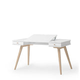 Wood Desk 66 cm, white/oak van Oliver Furniture | Kids Conceptstore Le Fanfare
