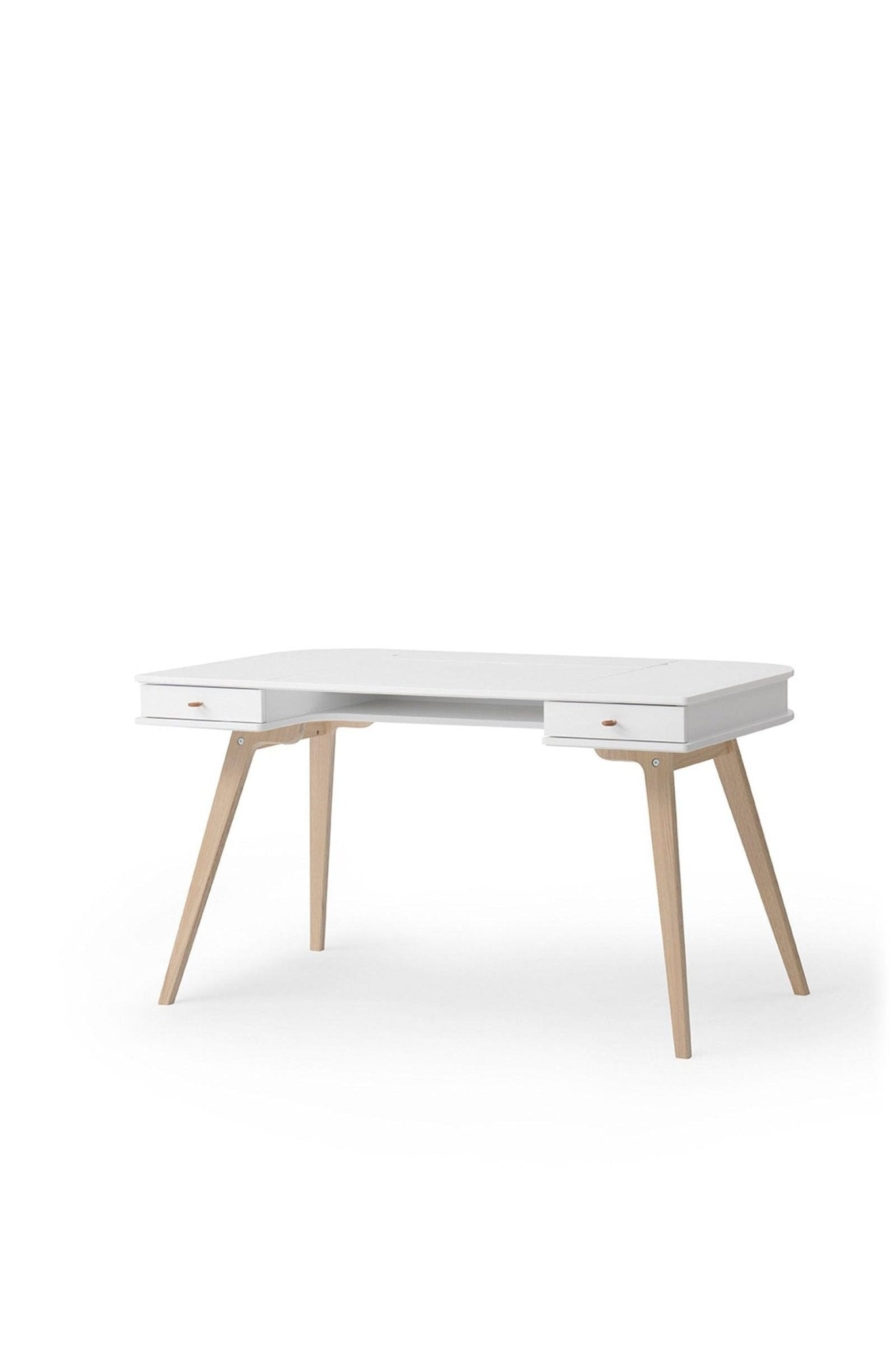 Wood Desk 66 cm, white/oak van Oliver Furniture | Kids Conceptstore Le Fanfare