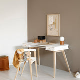 Wood desk 72,6 cm & armchair set, white/oak van Oliver Furniture | Kids Conceptstore Le Fanfare