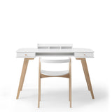 Wood desk 72,6 cm & armchair set, white/oak van Oliver Furniture | Kids Conceptstore Le Fanfare
