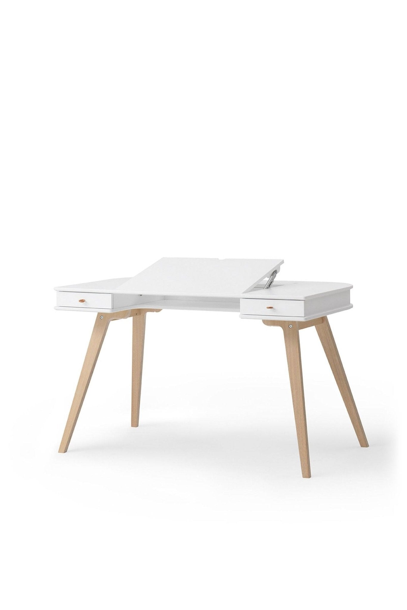 Wood Desk 72,6 cm, white/oak van Oliver Furniture | Kids Conceptstore Le Fanfare