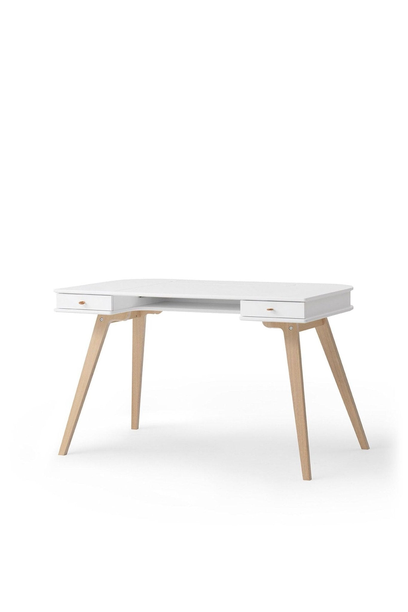 Wood Desk 72,6 cm, white/oak van Oliver Furniture | Kids Conceptstore Le Fanfare