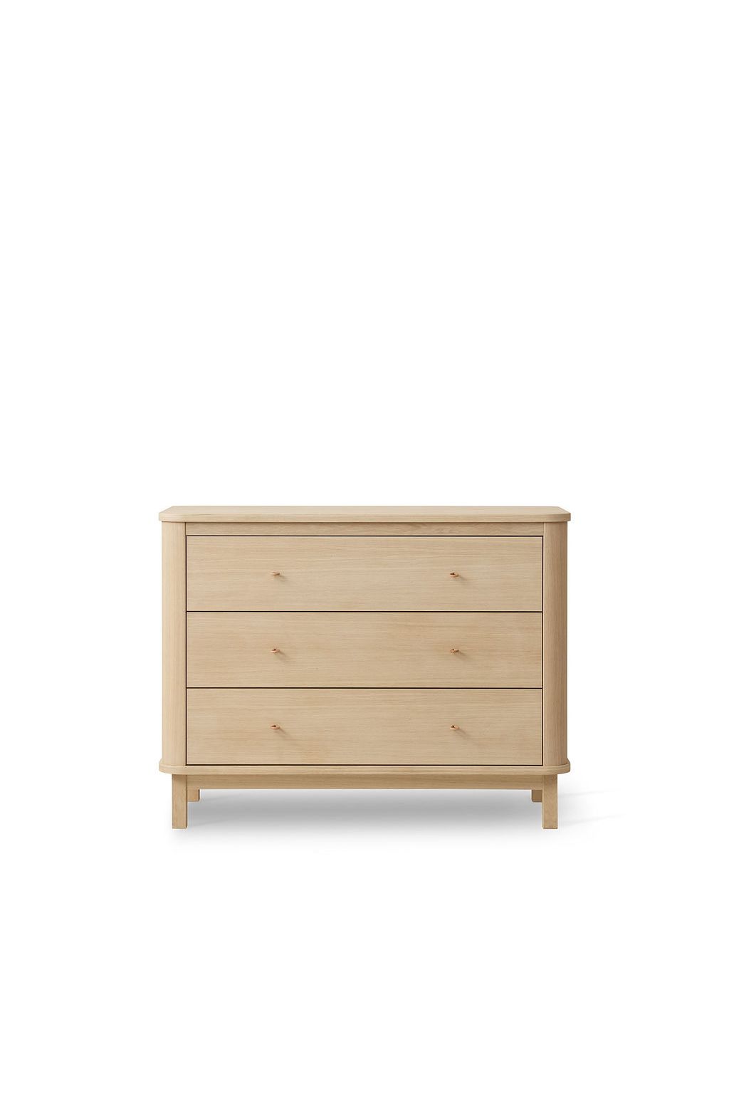 Wood dresser 3 drawers, oak van Oliver Furniture | Kids Conceptstore Le Fanfare