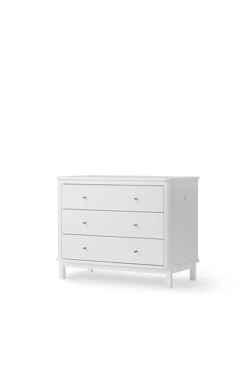 Wood dresser 3 drawers, white van Oliver Furniture | Kids Conceptstore Le Fanfare