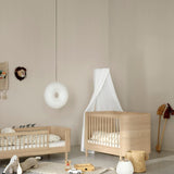 Wood Mini+ cot bed excl. junior kit, 68x122 cm, oak - new van Oliver Furniture | Kids Conceptstore Le Fanfare