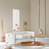 Wood Mini+ junior bed, 68x162cm, white/oak van Oliver Furniture | Kids Conceptstore Le Fanfare