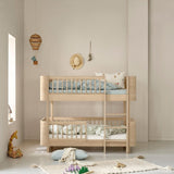 Wood Mini+ low bunk bed, 68x162cm, oak - new van Oliver Furniture | Kids Conceptstore Le Fanfare