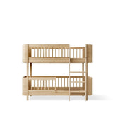 Wood Mini+ low bunk bed, 68x162cm, oak - new van Oliver Furniture | Kids Conceptstore Le Fanfare