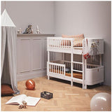 Wood Mini+ low bunk bed, 68x162cm, white van Oliver Furniture | Kids Conceptstore Le Fanfare