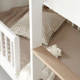 Wood Mini+ low bunk bed, 68x162cm, white/oak van Oliver Furniture | Kids Conceptstore Le Fanfare