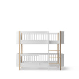 Wood Mini+ low bunk bed, 68x162cm, white/oak van Oliver Furniture | Kids Conceptstore Le Fanfare