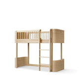 Wood Mini+ low loft bed, 68x162 cm, oak - new van Oliver Furniture | Kids Conceptstore Le Fanfare