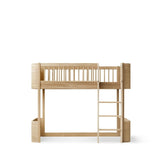 Wood Mini+ low loft bed, 68x162 cm, oak - new van Oliver Furniture | Kids Conceptstore Le Fanfare