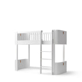 Wood Mini+ low loft bed, 68x162 cm, white van Oliver Furniture | Kids Conceptstore Le Fanfare