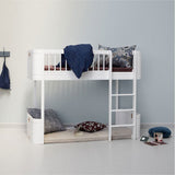 Wood Mini+ low loft bed, 68x162 cm, white van Oliver Furniture | Kids Conceptstore Le Fanfare