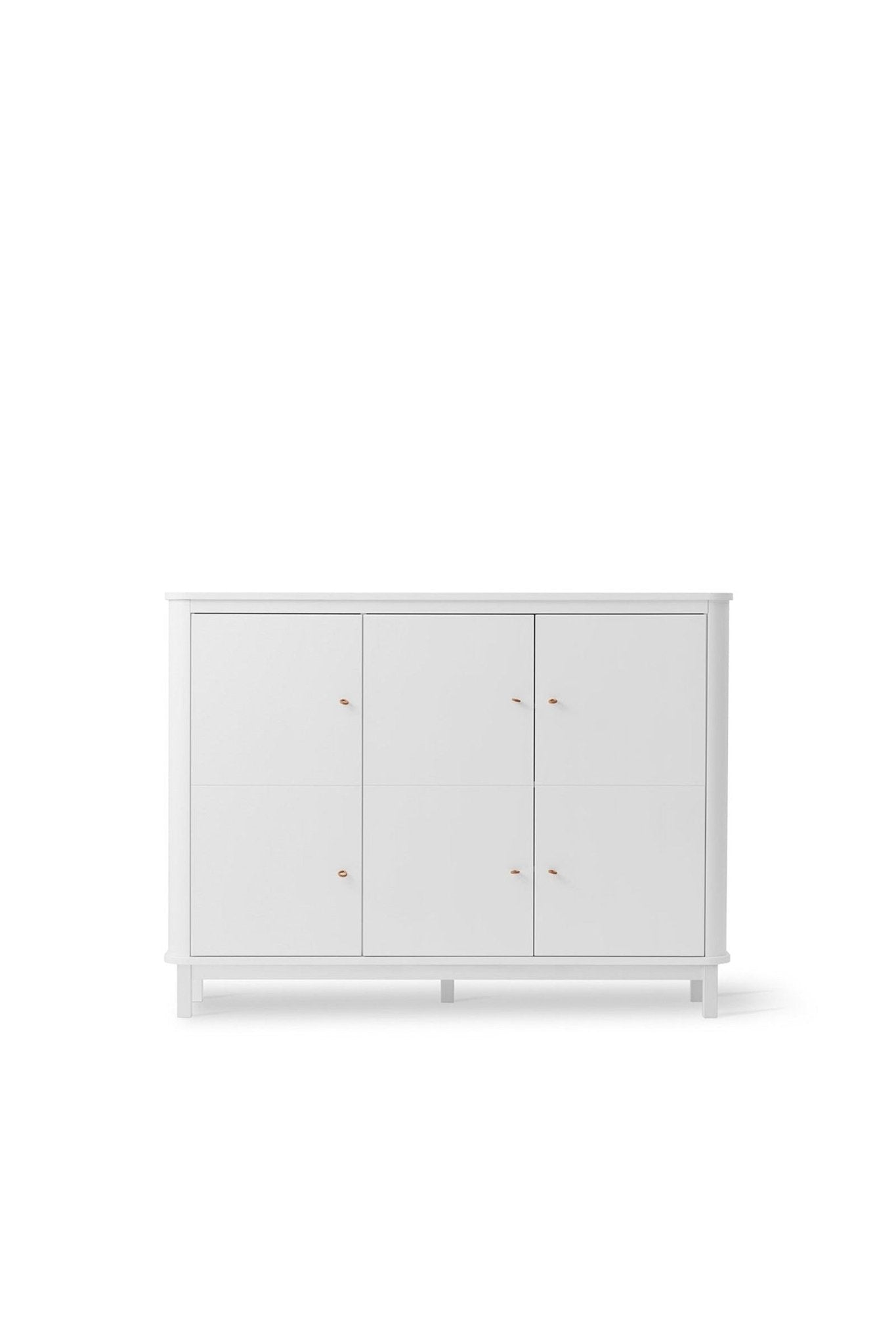 Wood Multi cupboard 3 doors, white van Oliver Furniture | Kids Conceptstore Le Fanfare