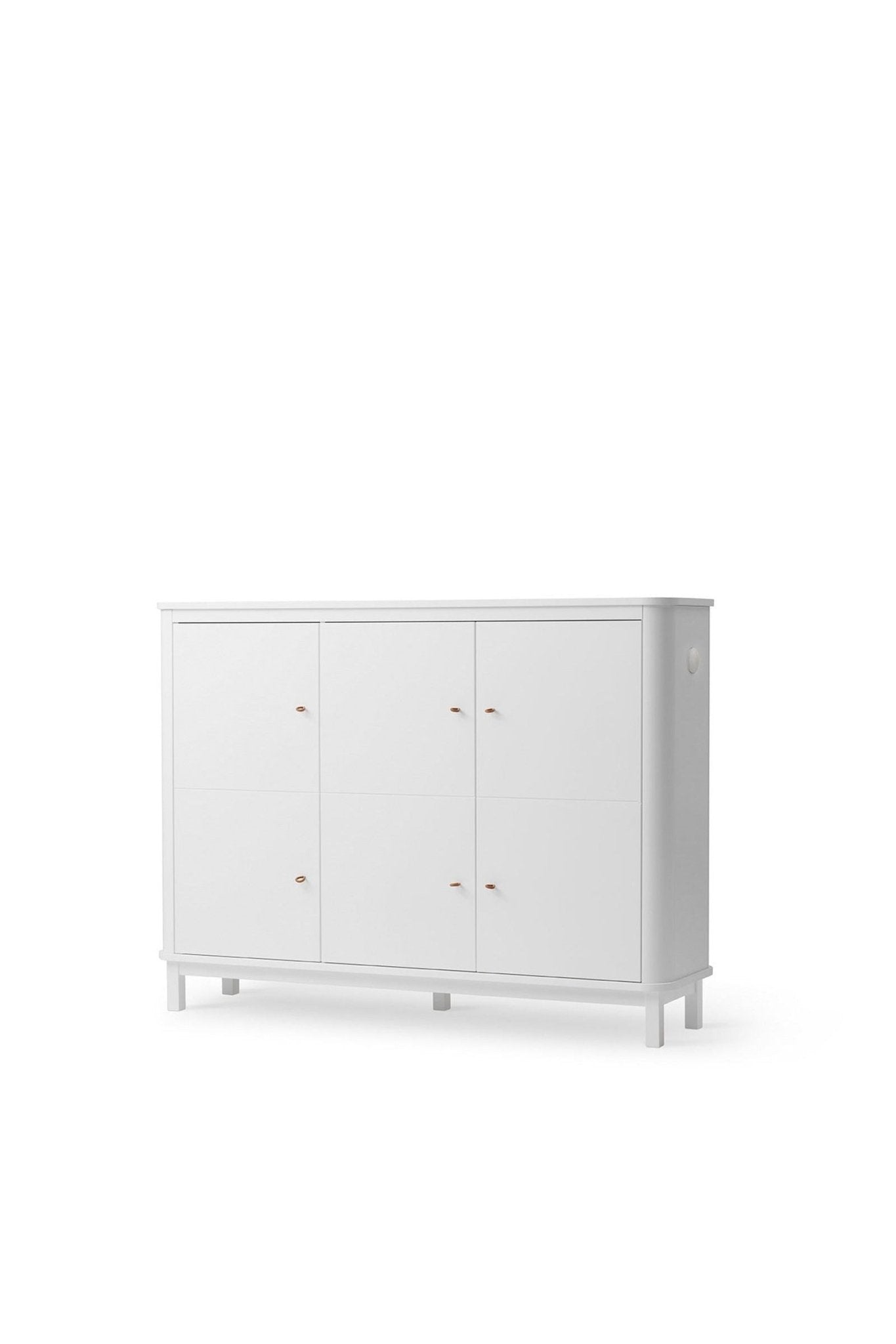 Wood Multi cupboard 3 doors, white van Oliver Furniture | Kids Conceptstore Le Fanfare