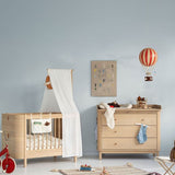 Wood nursery dresser 3 drawers, oak van Oliver Furniture | Kids Conceptstore Le Fanfare