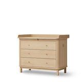 Wood nursery dresser 3 drawers, oak van Oliver Furniture | Kids Conceptstore Le Fanfare