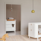 Wood nursery dresser 3 drawers, white van Oliver Furniture | Kids Conceptstore Le Fanfare