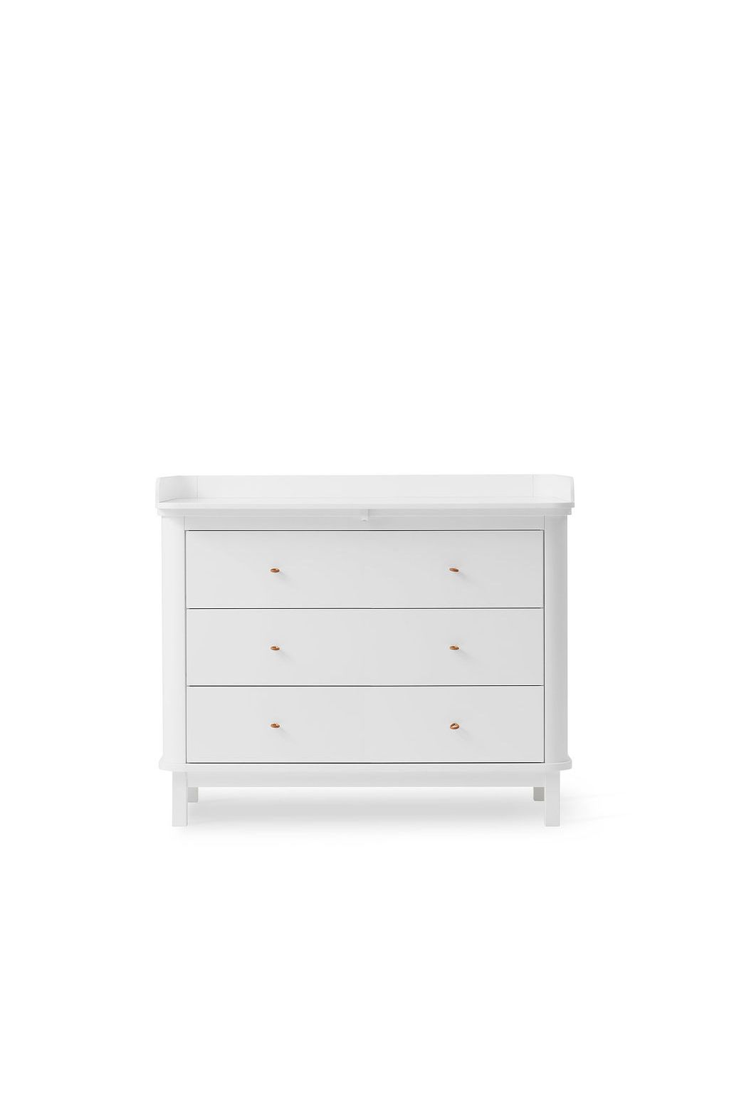 Wood nursery dresser 3 drawers, white van Oliver Furniture | Kids Conceptstore Le Fanfare