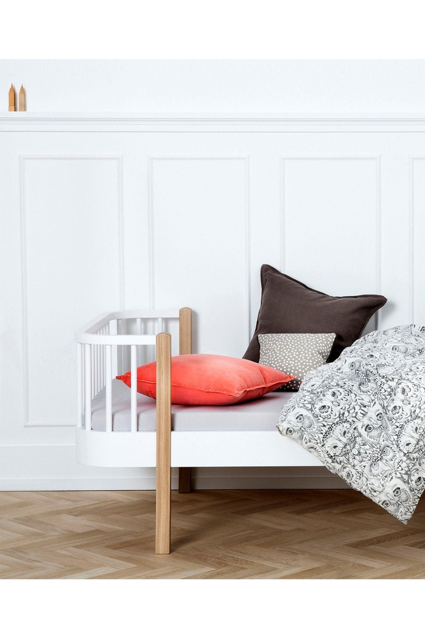 Wood Original bed, 90x200 cm, white van Oliver Furniture | Kids Conceptstore Le Fanfare
