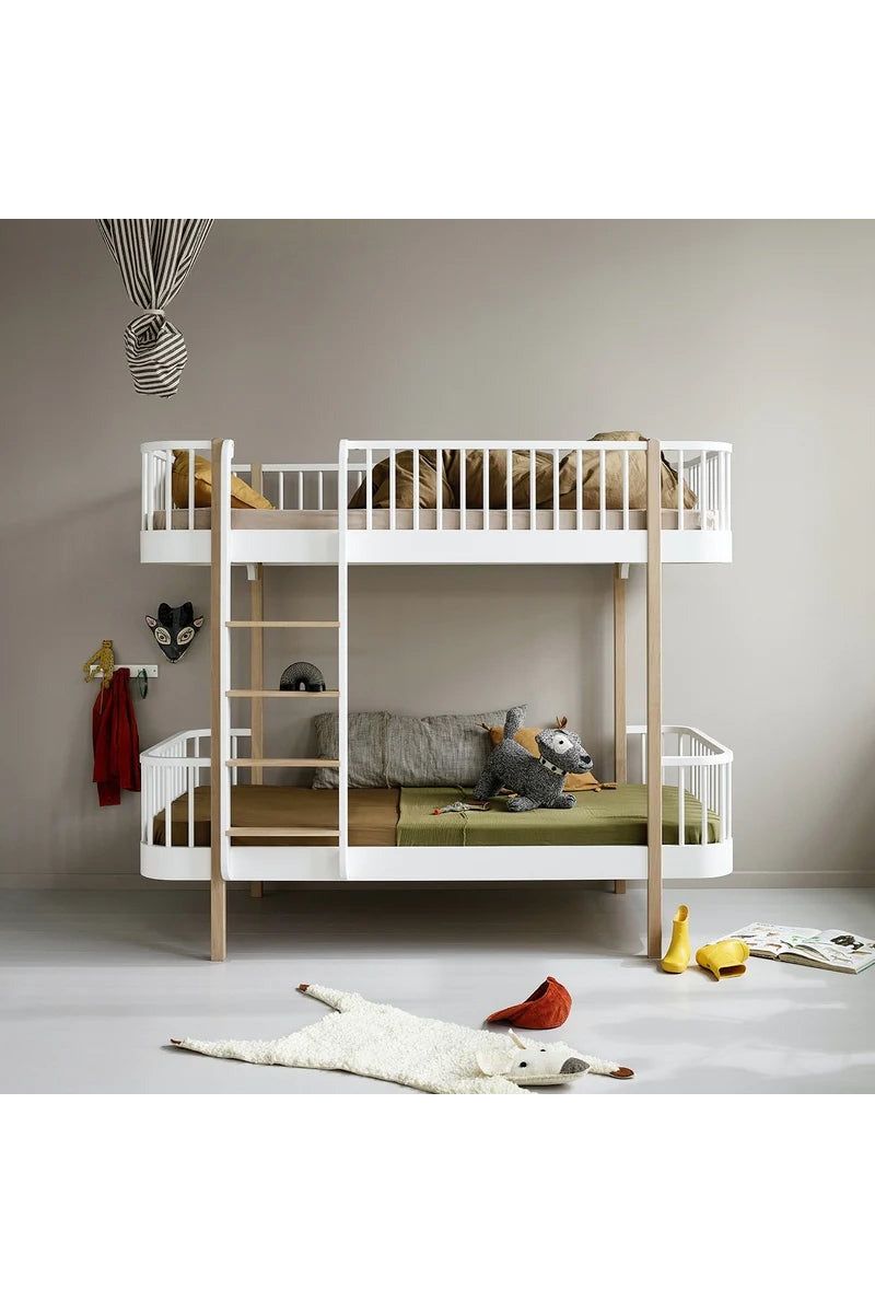 Wood Original bunk bed, 90x200 cm, white van Oliver Furniture | Kids Conceptstore Le Fanfare