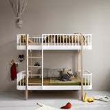 Wood Original bunk bed, 90x200 cm, white/oak van Oliver Furniture | Kids Conceptstore Le Fanfare