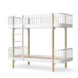 Wood Original bunk bed, 90x200 cm, white/oak van Oliver Furniture | Kids Conceptstore Le Fanfare