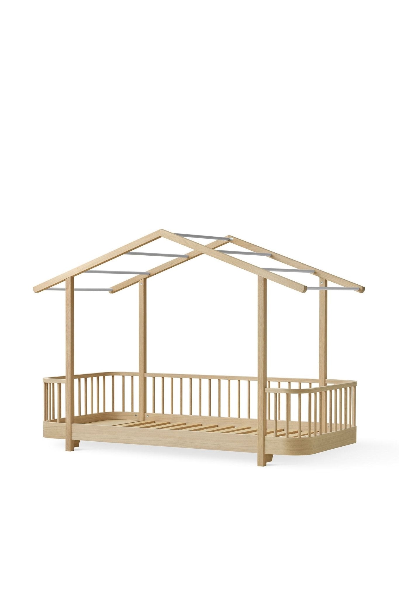 Wood original house bed, 90x200 cm, oak van Oliver Furniture | Kids Conceptstore Le Fanfare